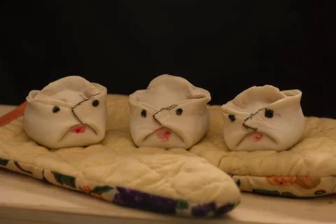 Dumplings on a plate Stock Photos