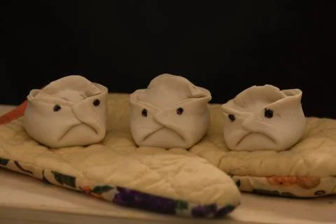 Dumplings on a plate Stock-Fotos