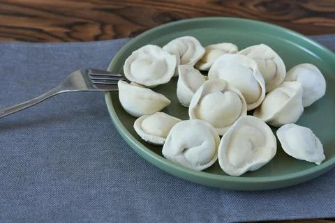 Dumplings in a plate. Stock Photos