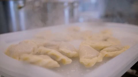 Dumplings, preparing dumplings, making dumplings, Stock Footage 170828951