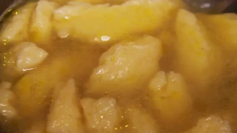 Dumplings In The Soup, Mixing Stock Footage 83627861