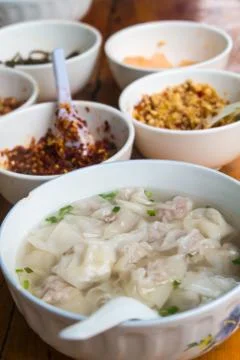 Dumplings soup Foto stock
