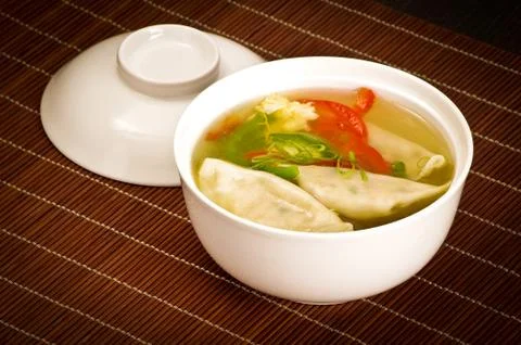 Dumplings soup Stock Photos