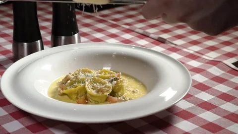 Dumplings sprinkled with cheese Video stock 107891423