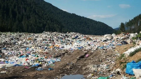 Dumps in the mountains Stock Footage 96700367