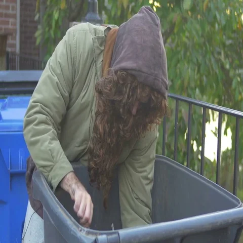 Dumpster Diving Stock Video Footage Royalty Free Dumpster Diving