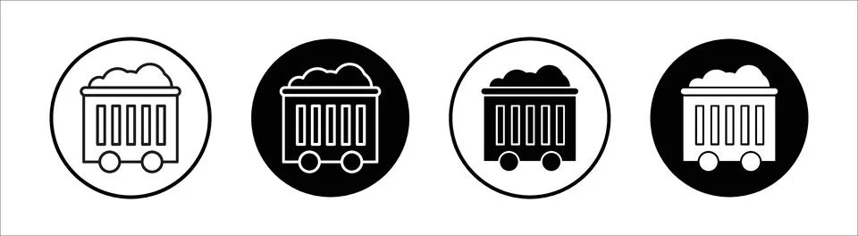 Dumpster flat line icon set. Dumpster Thin line illustration vector Stock Illustration