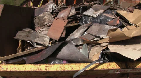 A dumpster full of rubbish Video stock 23235002