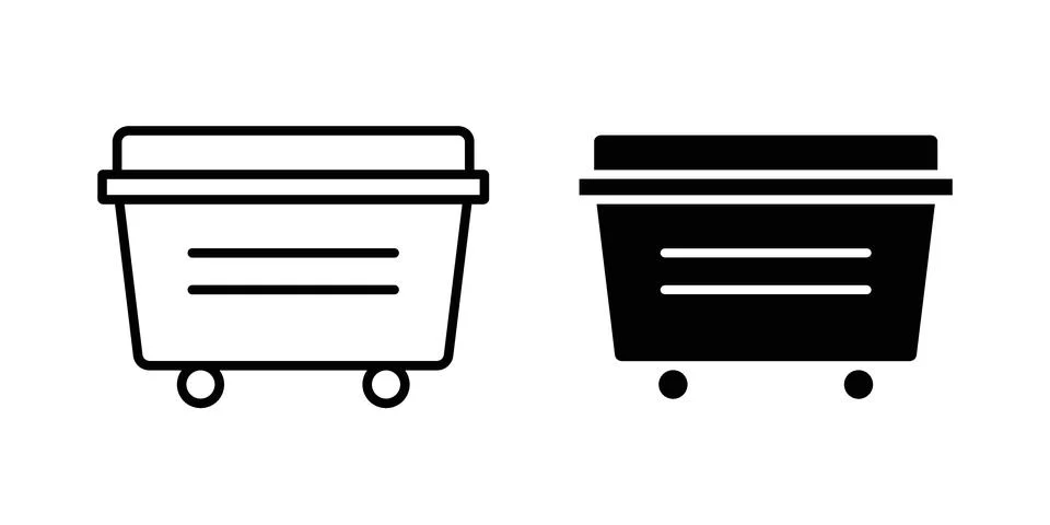 Dumpster icon design. Simple Vector illustrations.. Stock Illustration