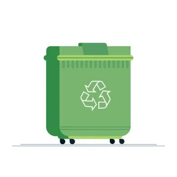 Dumpster icon. Flat illustration of Stock Illustration