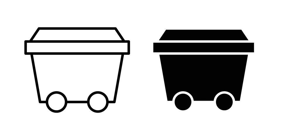 Dumpster icon set, collection of vector icons Stock Illustration