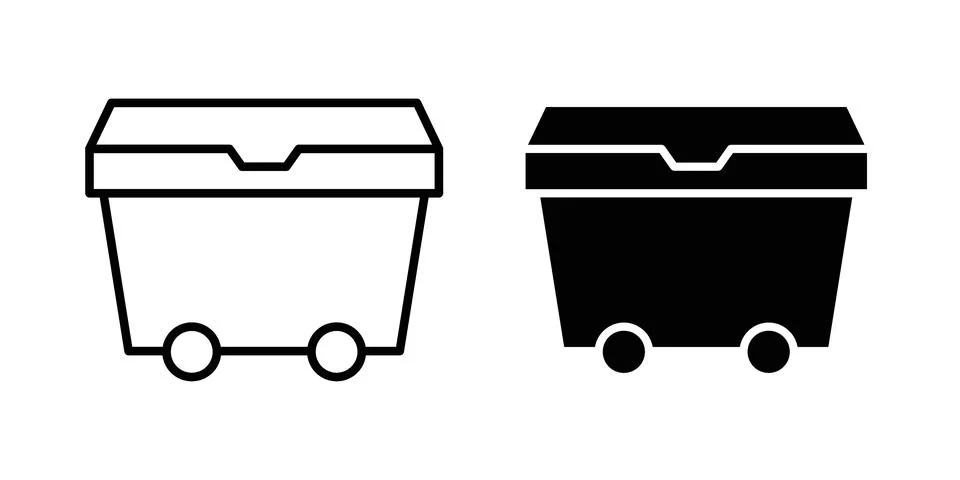 Dumpster icon vector design. EPS10 Stock Illustration