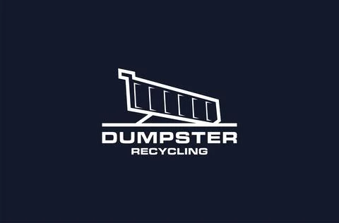 Dumpster logo mark premium vector Stock Illustration