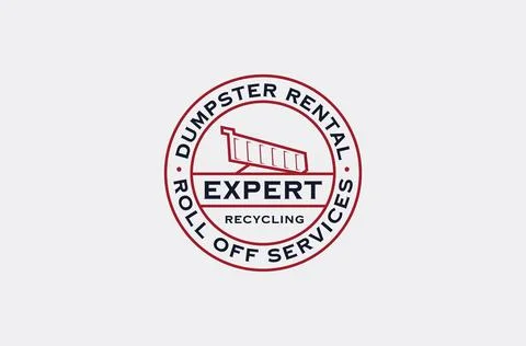 Dumpster service logo mark premium vector Stock Illustration