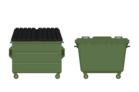 Dumpster vector illustration isolated on white background Stock Illustration