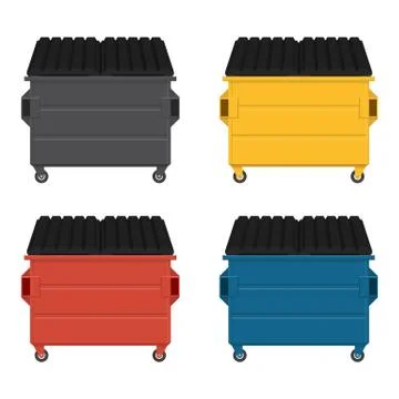 Dumpster vector illustration isolated on white background Stock Illustration