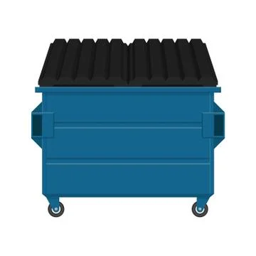 Dumpster vector illustration isolated on white background Stock Illustration