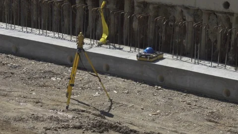 Dumpy Level In Construction Site Stock Footage 76211879