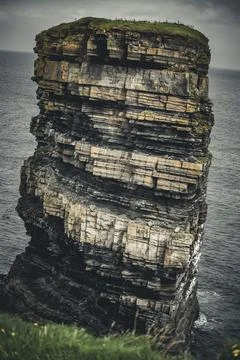 Dún Briste Sea Stack - Downpatrick Head Foto stock