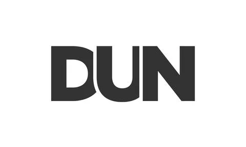 DUN logo design template with strong and modern bold text. Initial based ve.. Stock Illustration