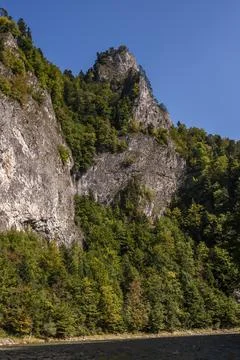 Dunajec River Canyon on the border between Poland and Slovakia. Stock Photos