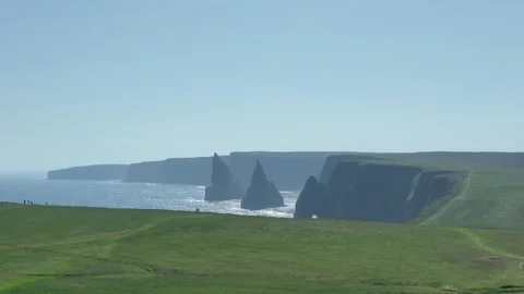 Duncansby Stacks John o' Groats, Wick Drone aerial footage Stock Footage 275529211
