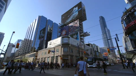 Dundas Square Time Lapse Toronto Stock Footage 44267256