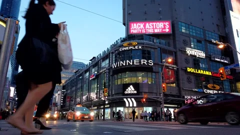 Dundas Square Time Lapse Toronto Stock Footage 161135409
