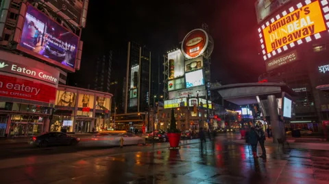 Dundas SquareToronto Stock Footage 50058797
