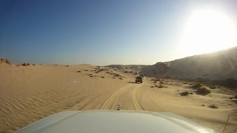 Dune Bashing 01 3/9 Stock Footage 87073466