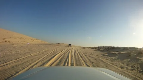 Dune Bashing 01 4/9 Stock Footage 87073584