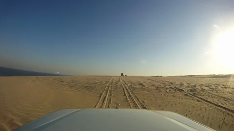 Dune Bashing 01 9/9 Stock Footage 87076105