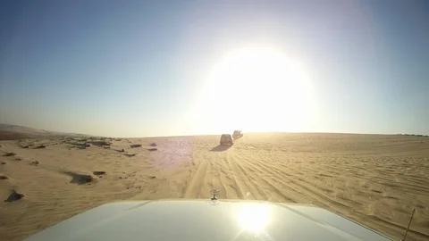 Dune Bashing 02 4/19 Stock Footage 87088694