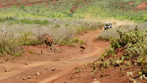 Dune Buggy Chase Hawaii Stock Footage 135088136