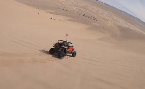 Dune Buggy FPV Drone Chase Footage Stock Footage 148690819