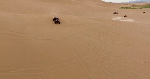Dune Buggy Getting Air and Leaving Bottom of Frame in Zion National Park 動画素材 247300712