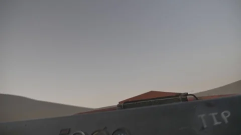 Dune buggy running on the immense sand dune of Huacachina, Ica, Peru. Stock Footage 125272346