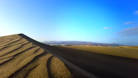 A dune crest in the Dunes of Maspalomas Stock Footage 264800234