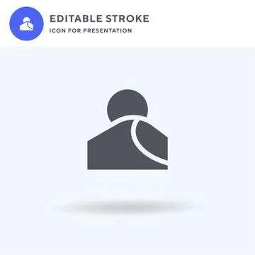 Dune icon vector, filled flat sign, solid pictogram isolated on white, logo i Illustrazione stock