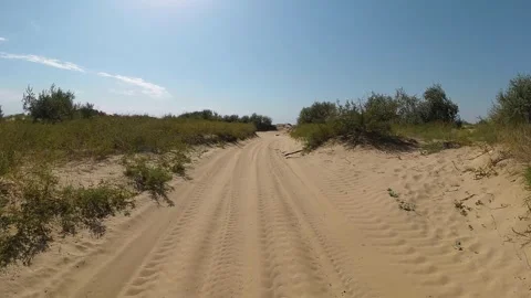 Dune Jeeping Video stock 235715707