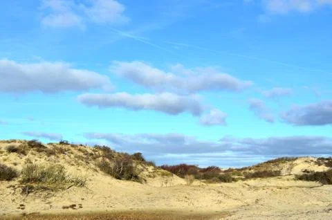 Dune landscape with clouds Stock Photos