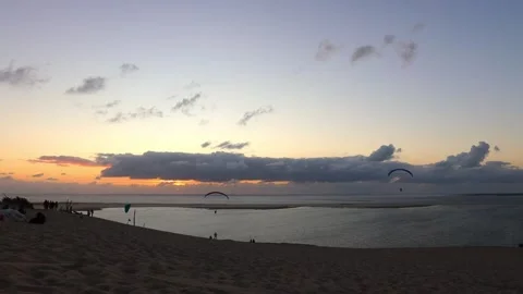 Dune of Pilat at sunset Stock Footage 312319202