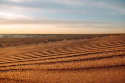 Dune waves and sand pattern. Wave, sand dunes, dry desert, brown or yellow co Stock-Fotos