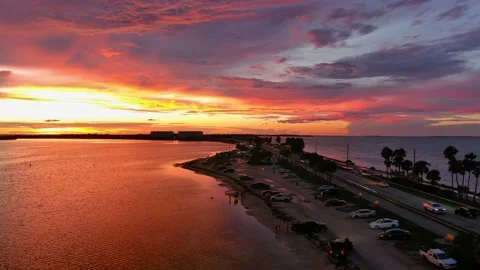 Dunedin Causeway Sunset Stock Footage 163472202