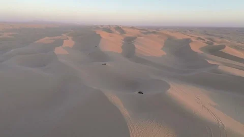 Dunes Algodones 4 Wheeler Dune Buggy Aerial 1 Stock Footage 78623551