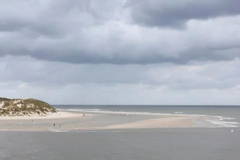Dunes and beach of eastern part on the island of vlieland in the netherlands Stock Photos