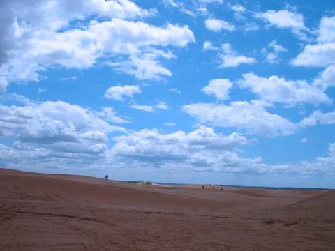 Dunes and Clouds 스톡 사진