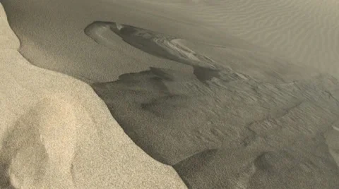 Dunes and moving Desert Sand in Maspolamas Stock Footage 31027369