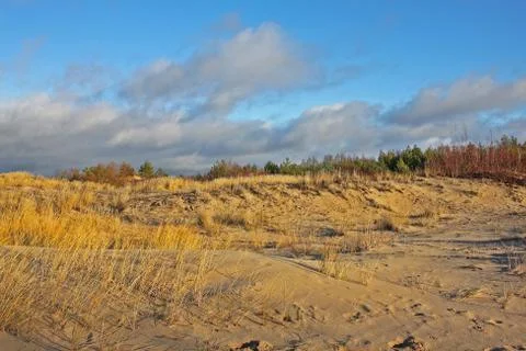 Dunes on the Baltic coast Stock Photos
