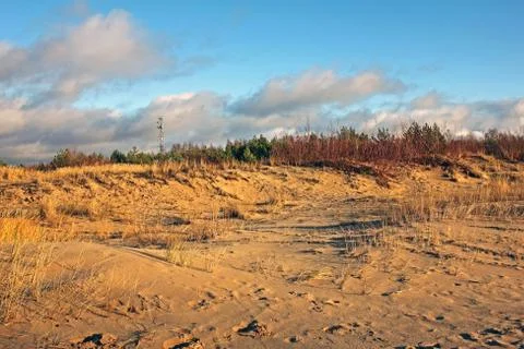 Dunes on the Baltic coast Stock Photos